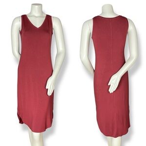 Daily Ritual Dress Tank‎ Jersey V-Neck Stretch Sleeveless Size Small Midi Casual
